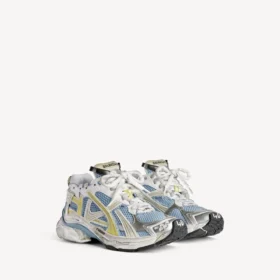 Baskets de course pour femme en bleu/jaune/blanc