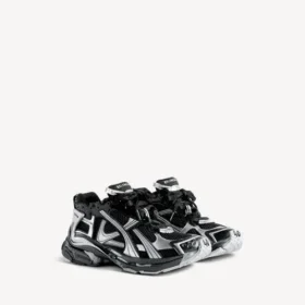Baskets de course pour homme, noir/argent
