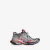 Baskets de course pour homme dégradées gris/rouge/noir
