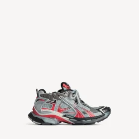 Baskets de course pour homme dégradées gris/rouge/noir