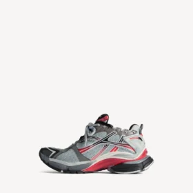 Baskets de course pour homme dégradées gris/rouge/noir