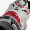 Baskets de course pour homme dégradées gris/rouge/noir