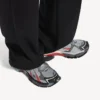 Baskets de course pour homme dégradées gris/rouge/noir
