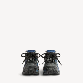 Baskets de course pour homme en maille dégradée, noir/bleu/gris