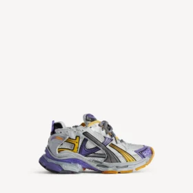 Baskets de course pour homme en violet/orange/gris
