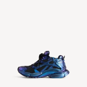Baskets de course pour homme irisées, couleur bleue