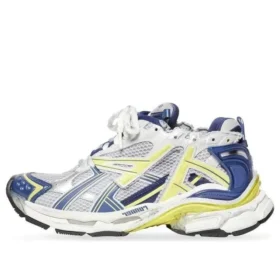 Baskets de course « White Blue Yellow Mesh and Nylon » 677403W3RB59174