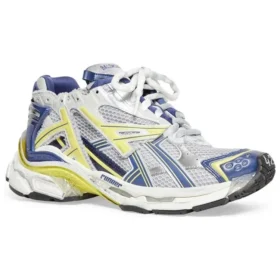 Baskets de course « White Blue Yellow Mesh and Nylon » 677403W3RB59174