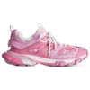 Baskets de sport « Maille rose et tissu aspect daim » 542436W3SU55090