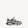Baskets de sport pour femme avec logo en stencil, noir/blanc