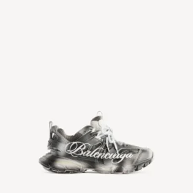 Baskets de sport pour femme avec logo en stencil, noir/blanc