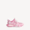 Baskets de sport pour femme avec logo en stencil, rose/blanc