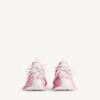 Baskets de sport pour femme avec logo en stencil, rose/blanc