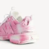 Baskets de sport pour femme avec logo en stencil, rose/blanc