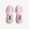 Baskets de sport pour femme avec logo en stencil, rose/blanc