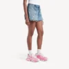 Baskets de sport pour femme avec logo en stencil, rose/blanc