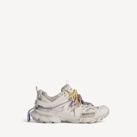 Baskets de track à lacets pour femme, coloris taupe/jaune/violet/marron/noir
