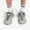 Baskets de trail à lacets pour homme, gris/jaune/blanc/bleu marine