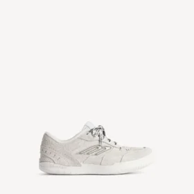 Baskets en daim « Hamptons » pour homme, couleur blanc cassé/noir