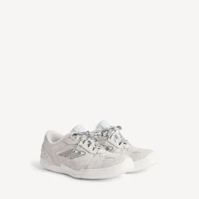 Baskets en daim « Hamptons » pour homme, couleur blanc cassé/noir