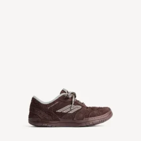 Baskets en daim « Hamptons » pour homme, marron foncé/gris