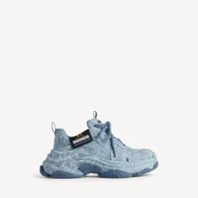 Baskets en toile Triple S pour homme, couleur bleue