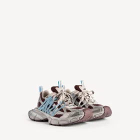 Baskets entrelacées 3XL pour femme, marron/beige/bleu