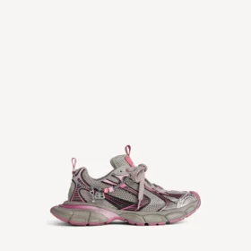Baskets femme 3XL dégradées avec breloques, gris/rose