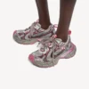 Baskets femme 3XL dégradées avec breloques, gris/rose Baskets femme 3XL dégradées avec breloques, gris/rose