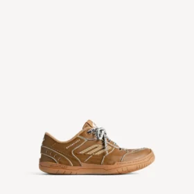 Baskets Hamptons pour homme, effet usé moyen, couleur camel