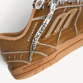 Baskets Hamptons pour homme, effet usé moyen, couleur camel