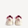 Baskets « Hamptons » pour femme, effet usé moyen, couleur blanc cassé/rouge