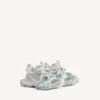 Baskets à lacets 3XL pour femme, couleur taupe/blanc/bleu clair Baskets à lacets 3XL pour femme, couleur taupe/blanc/bleu clair