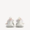 Baskets à lacets 3XL pour femme, en blanc/rose pâle