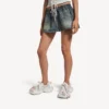 Baskets à lacets 3XL pour femme, en blanc/rose pâle