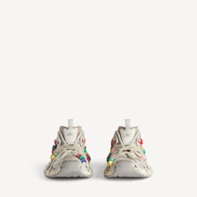 Baskets à lacets Extreme 3XL pour femme, couleur coquille d&rsquo;œuf/multicolore