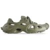 Baskets à lacets HD avec découpes « Vert olive » 702421W3CES3500