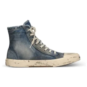 Baskets montantes Paris « Blue Destroyed Denim and Rubber » 688752W3RCL4090