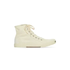 Baskets montantes Paris « Coton blanc déchiré et caoutchouc blanc » 688756W3RC49090
