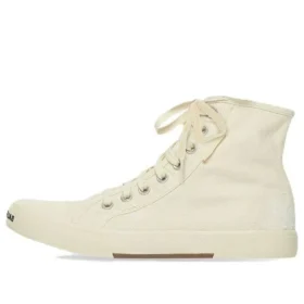 Baskets montantes Paris « Coton déchiré blanc et semelle blanche » 688752W3RC49090