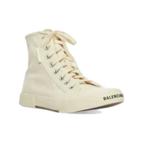 Baskets montantes Paris « Coton déchiré blanc et semelle blanche » 688752W3RC49090