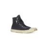 Baskets montantes Paris « Coton déchiré noir et caoutchouc blanc » 688752W3RC11090