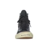 Baskets montantes Paris « Coton déchiré noir et caoutchouc blanc » 688752W3RC11090