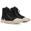Baskets montantes Paris « Coton noir déchiré et caoutchouc blanc avec graffitis » 688752W3RR41099