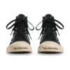 Baskets montantes Paris « Coton noir déchiré et caoutchouc blanc avec graffitis » 688752W3RR41099
