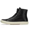 Baskets montantes Paris « Cuir noir et caoutchouc blanc » 688756W3RCA1090