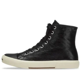 Baskets montantes Paris « Cuir noir et caoutchouc blanc » 688756W3RCA1090