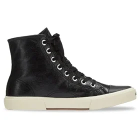 Baskets montantes Paris « Cuir noir et caoutchouc blanc » 688756W3RCA1090