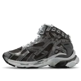 Baskets montantes Runner « Tissu en nylon gris aspect daim » 695764W3RH31891