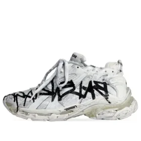 Baskets Runner Graffiti « Black and White Mesh and Nylon » 677403W3RBQ9010